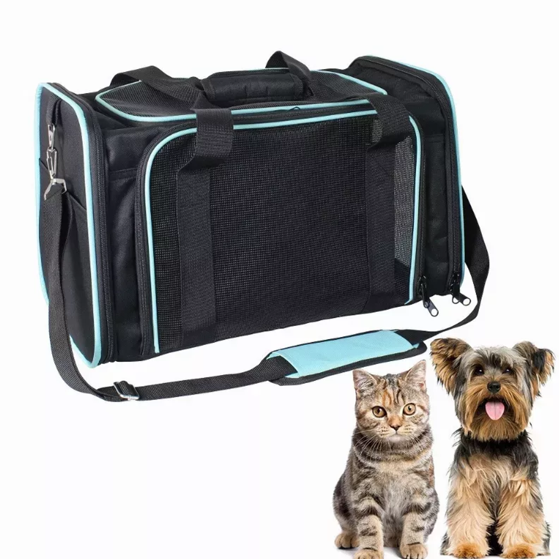 GOOPAWS Soft-Sided Kennel Pet Carrier for Small Dogs, Cats, Puppy, Airline Approved Cat Carriers Dog Carrier Collapsible, Travel Handbag & Car Seat