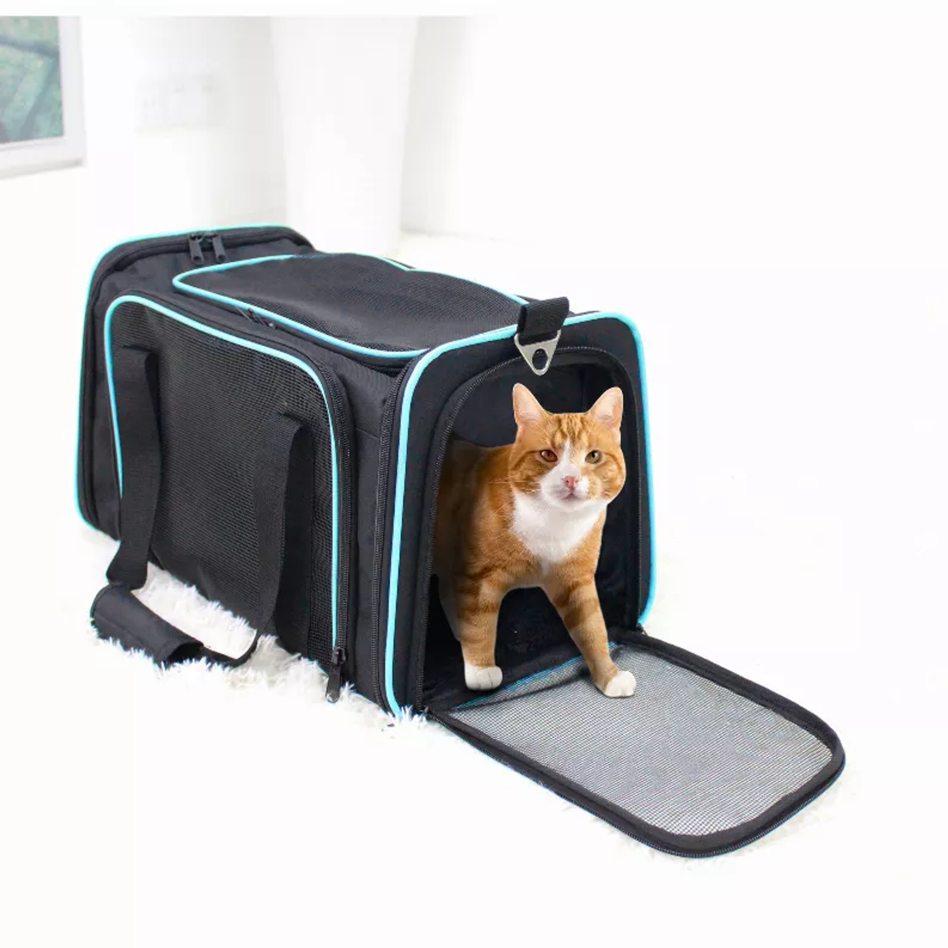 GOOPAWS Soft-Sided Kennel Pet Carrier for Small Dogs, Cats, Puppy, Airline Approved Cat Carriers Dog Carrier Collapsible, Travel Handbag & Car Seat
