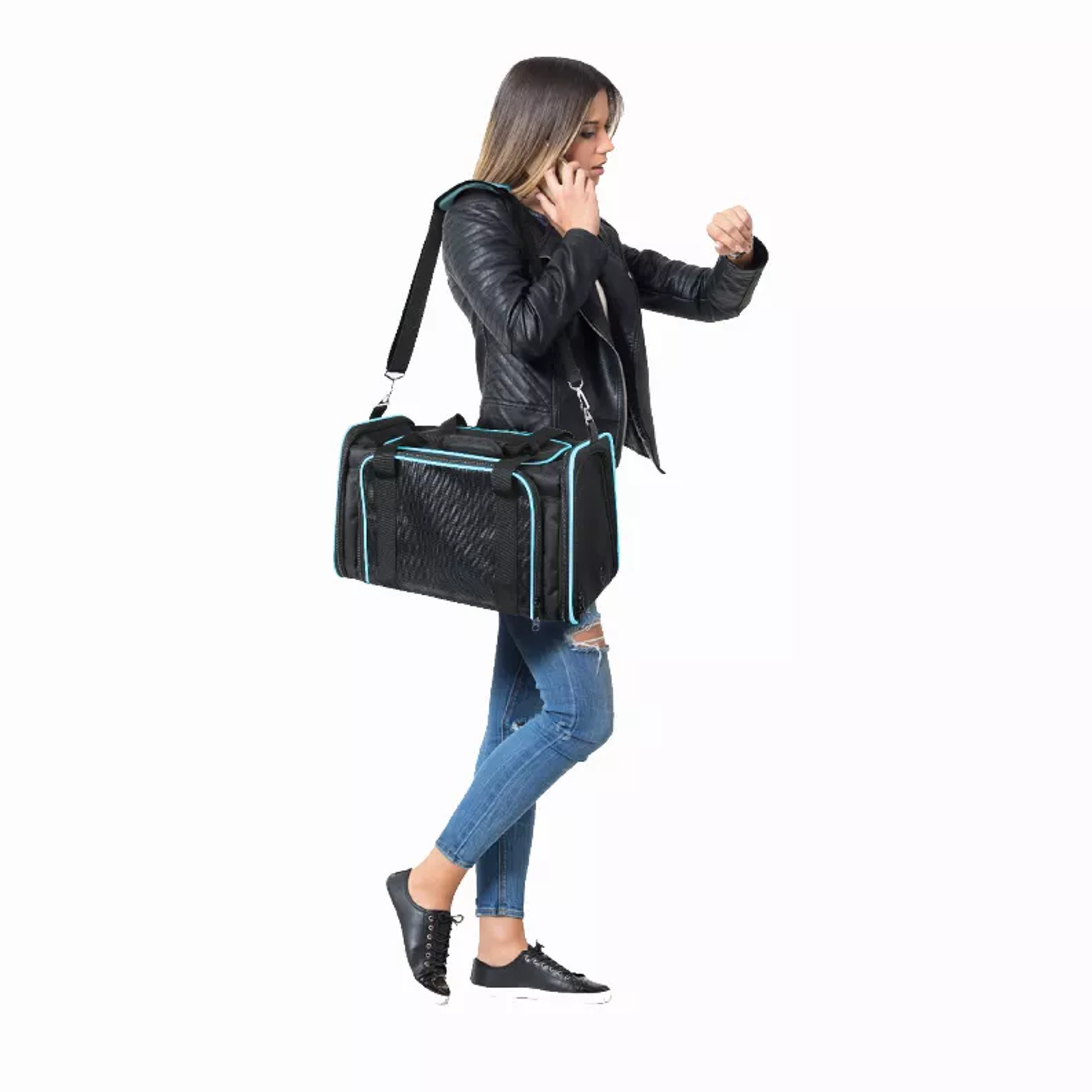 GOOPAWS Soft-Sided Kennel Pet Carrier for Small Dogs, Cats, Puppy, Airline Approved Cat Carriers Dog Carrier Collapsible, Travel Handbag & Car Seat