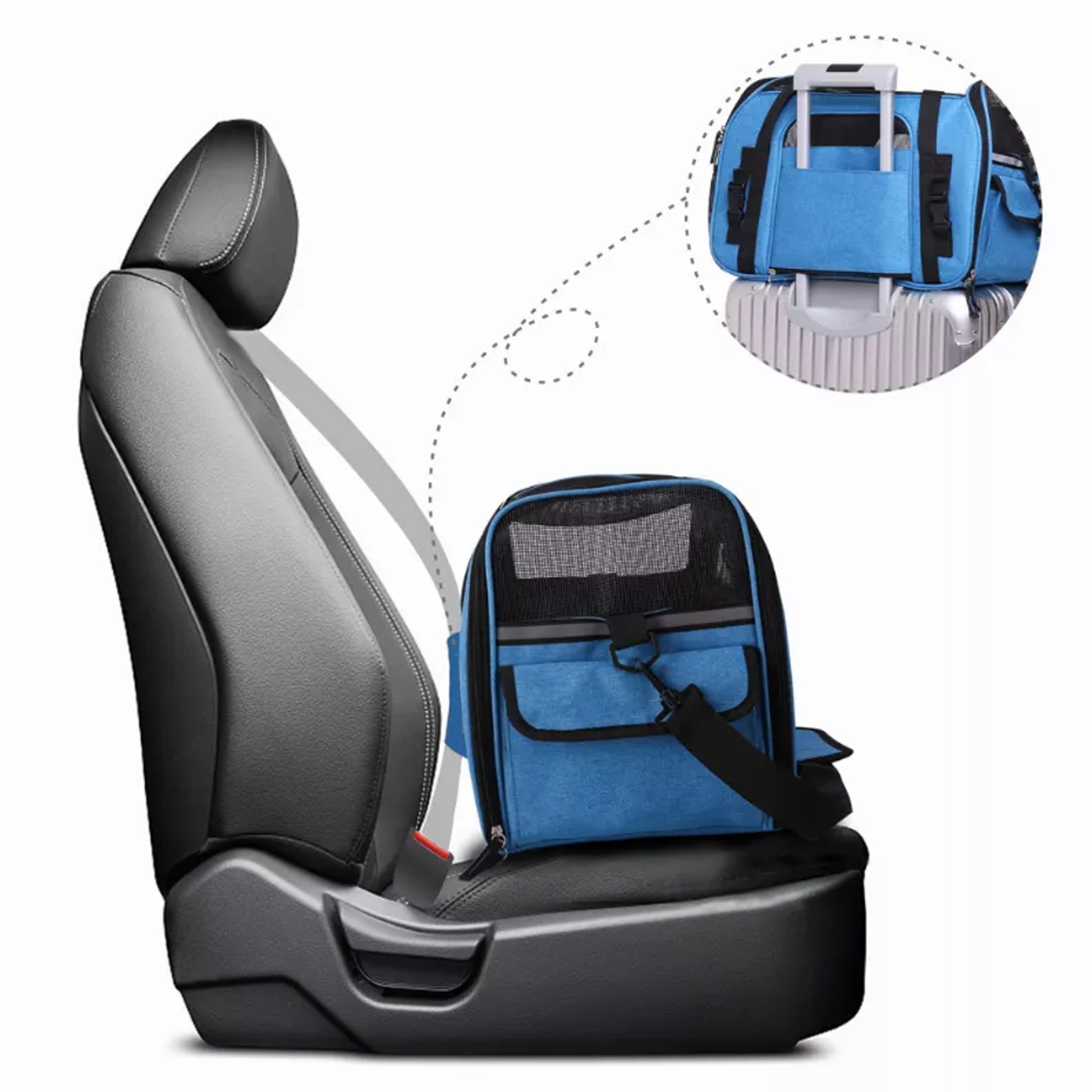 JESPET Soft-Sided Kennel Pet Carrier for Small Dogs, Cats, Puppy, Airline Approved Cat Carriers Dog Carrier Collapsible, Travel Handbag & Car Seat