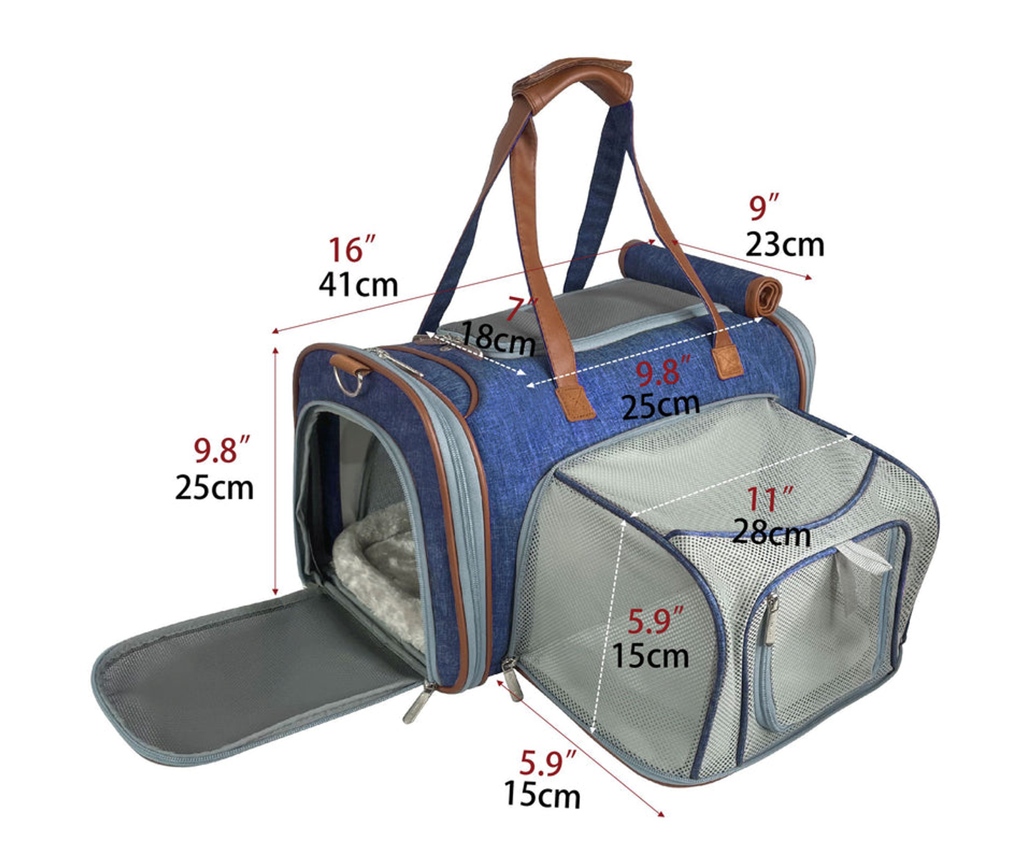 Mr. Peanut's Gold Series Mini Size Expandable Pet Carrier