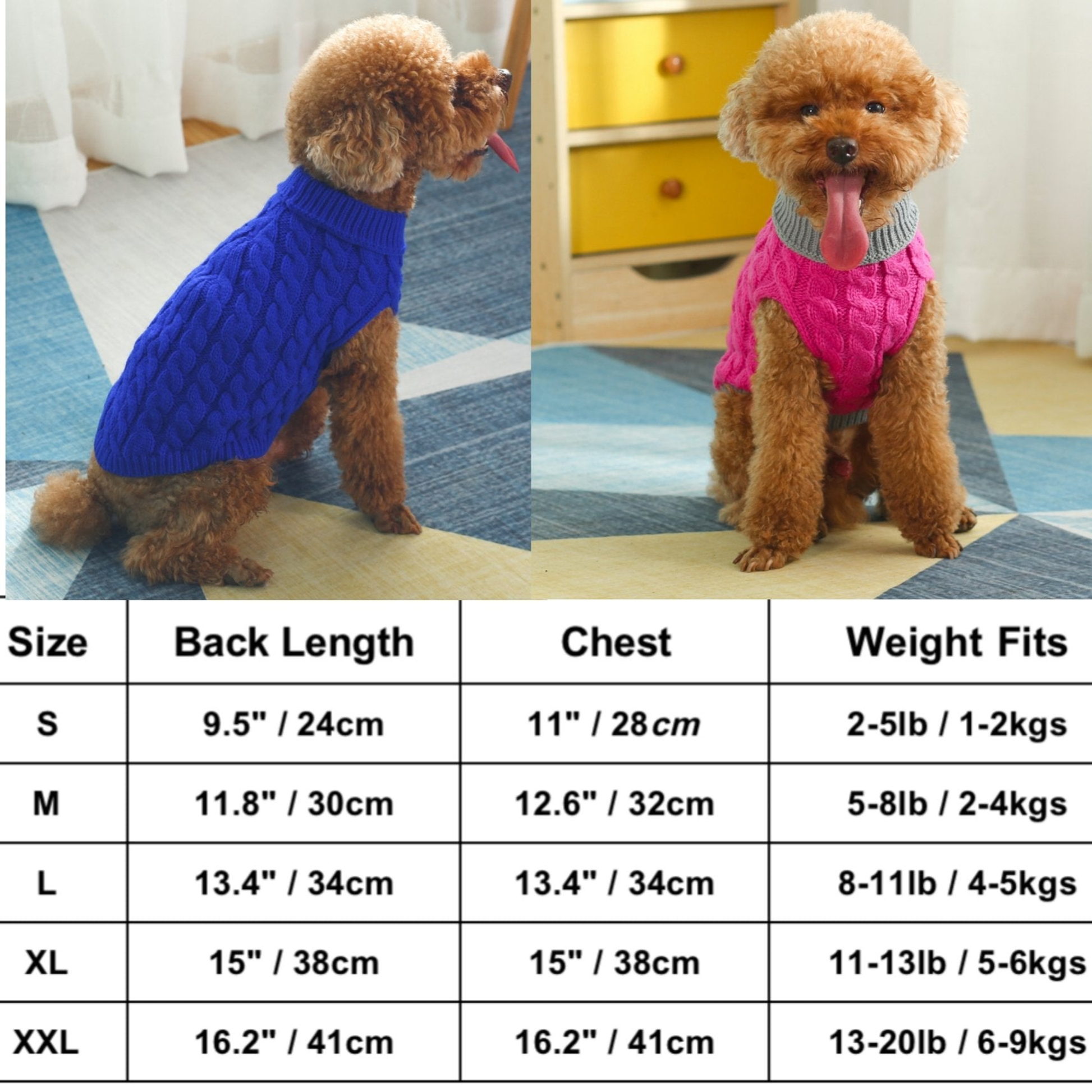 Mr. Peanut's Knitted Acrylic Dog Sweaters