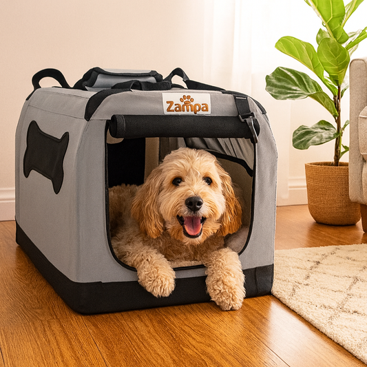 Zampa Pet Portable Crate with Carrying Case