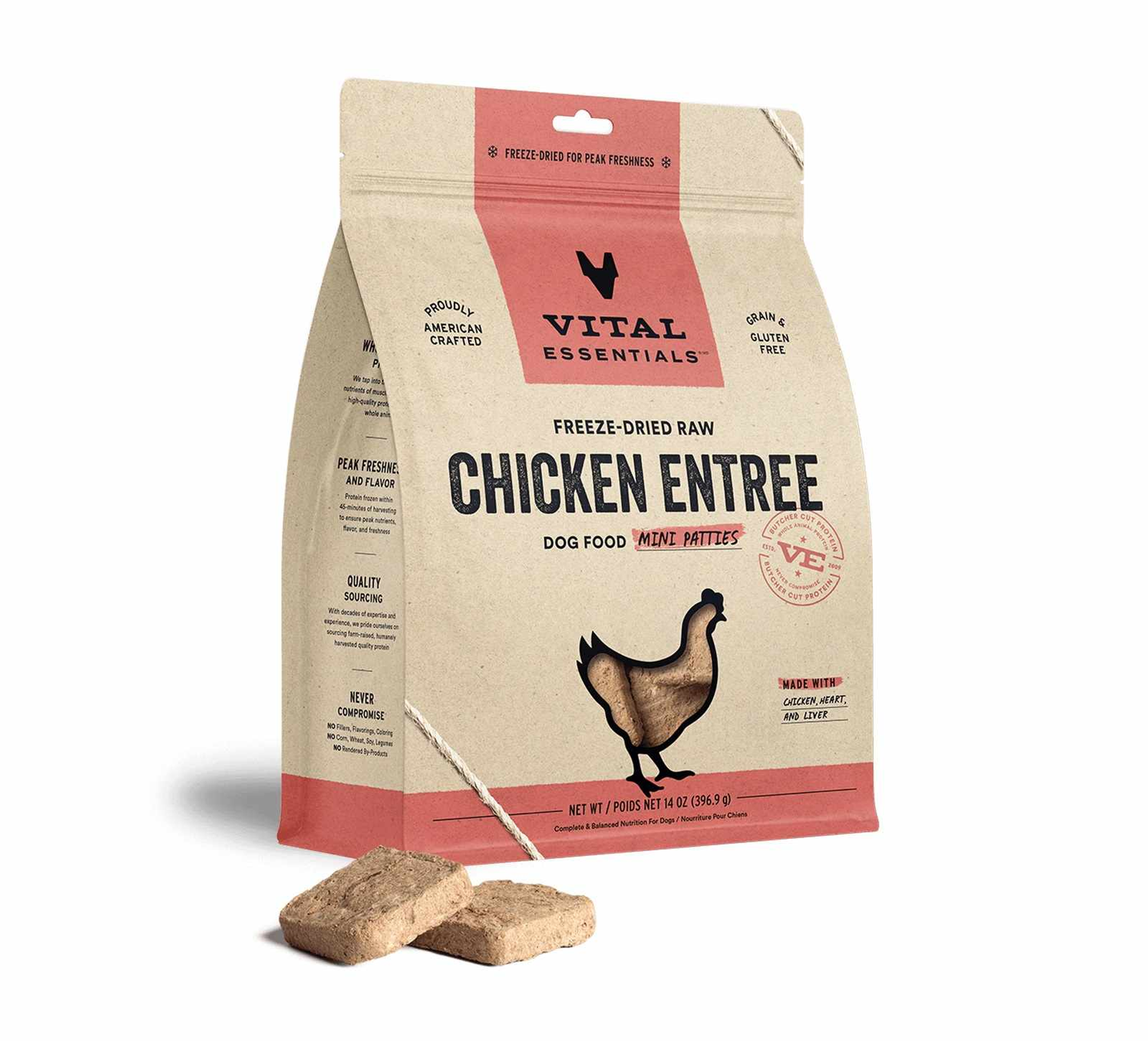 Vital Essentials(R) Freeze-Dried Raw Chicken Entree Dog Food