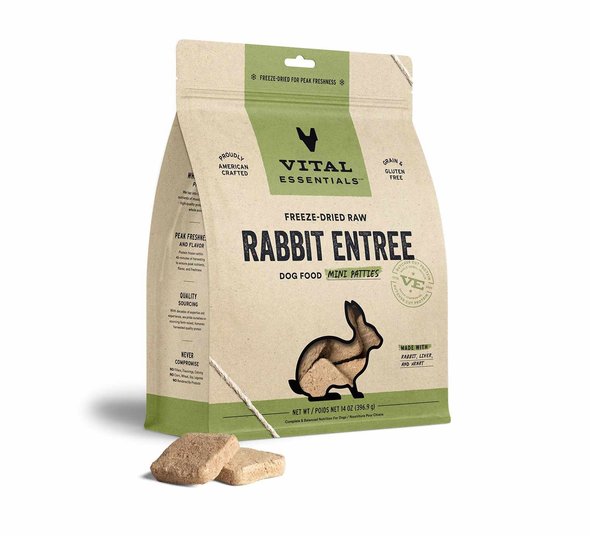 Vital Essentials(R) Freeze-Dried Raw Rabbit Entree Dog Food