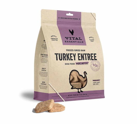 Vital Essentials(R) Freeze-Dried Raw Turkey Entree Dog Food