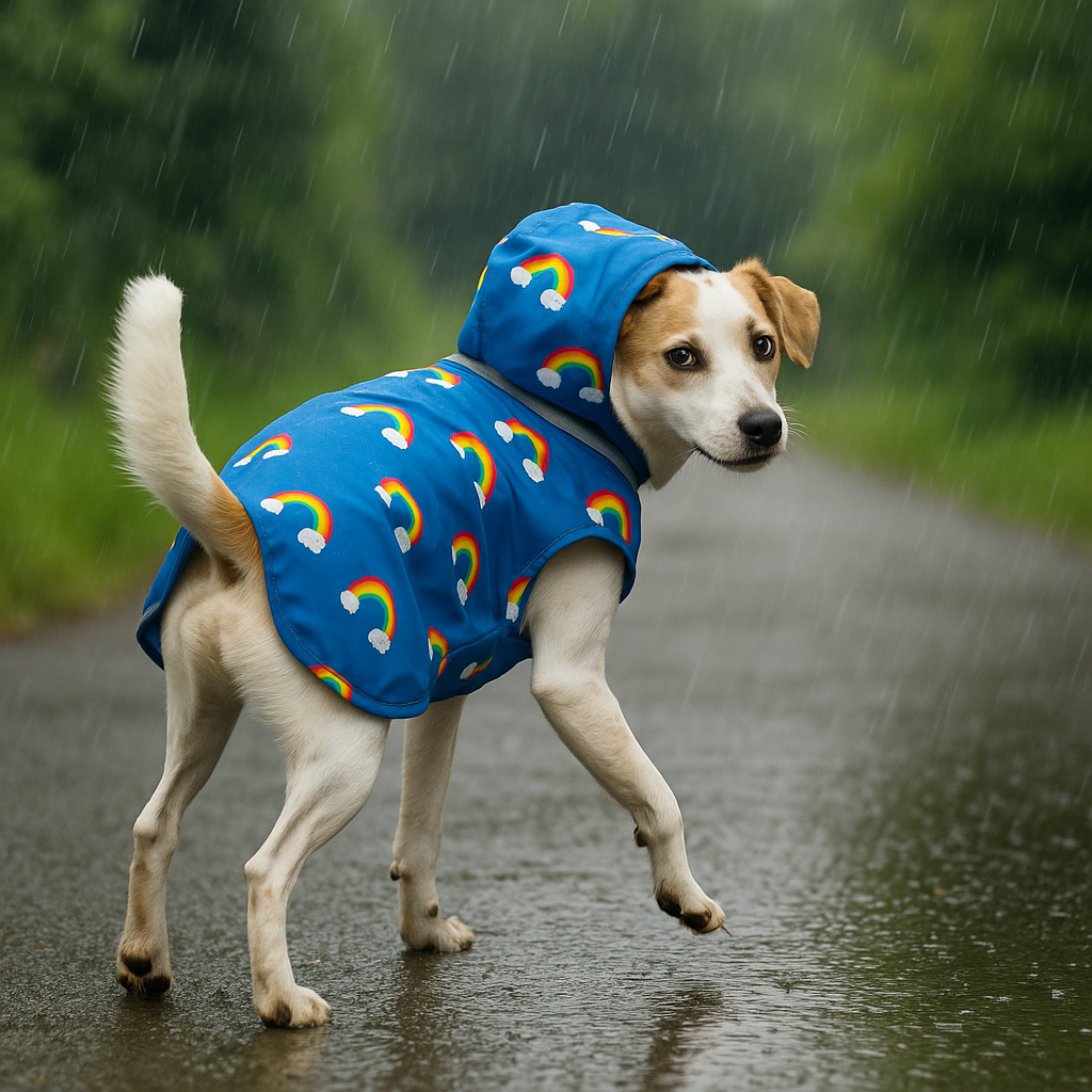 Zack & Zoey Reversible Pocket Dog Raincoat – Waterproof Reversible Jacket with Reflective Trim