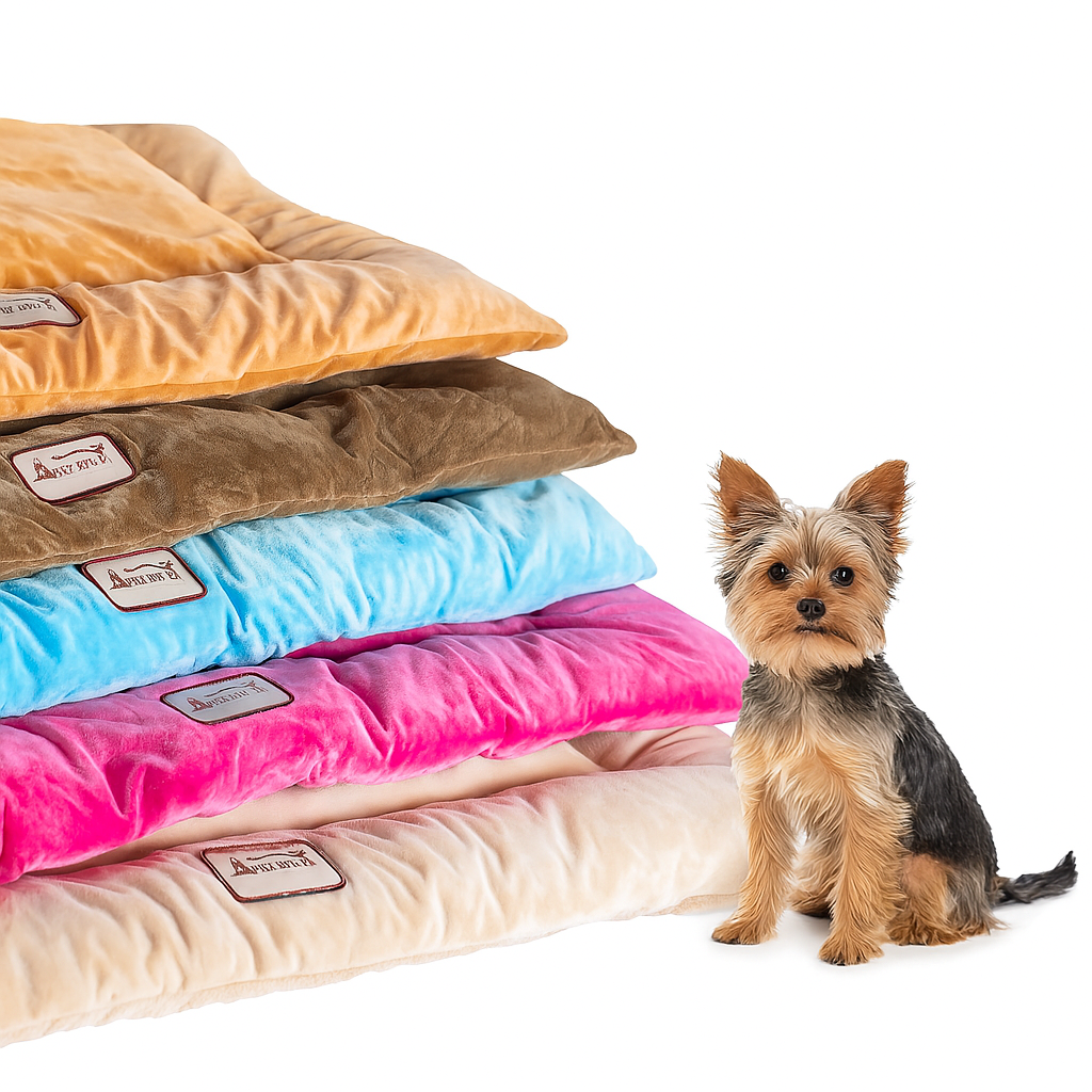 Luxury Velvet Dog Crate Bed Mat β Washable Plush Crate Liner with Thick Polyfill Cushion by Armarkat