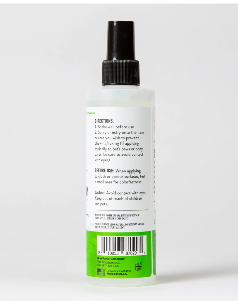 Skout's Honor Super Sour Natural Anti-Chew Spray – Stop Chewing on Shoes, Paws & More | Natural, Alcohol-Free 8oz