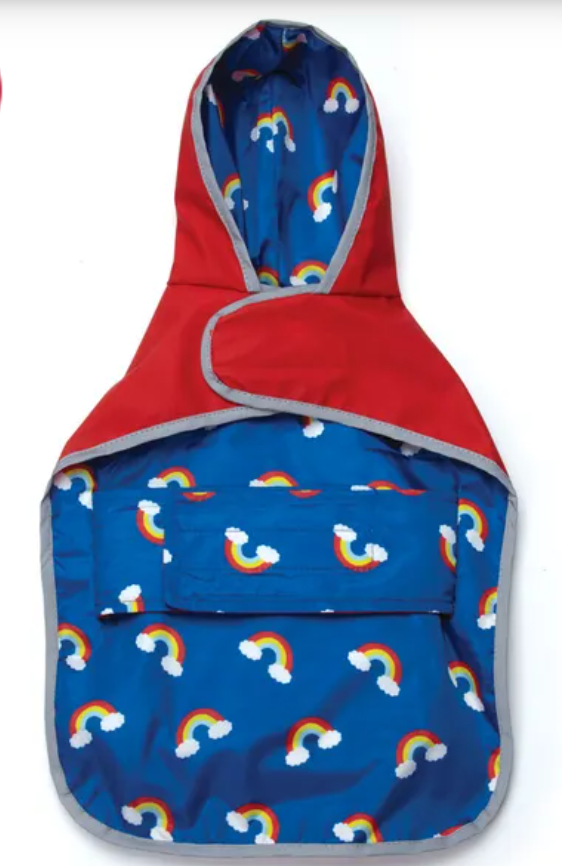 Zack & Zoey Reversible Pocket Dog Raincoat – Waterproof Reversible Jacket with Reflective Trim
