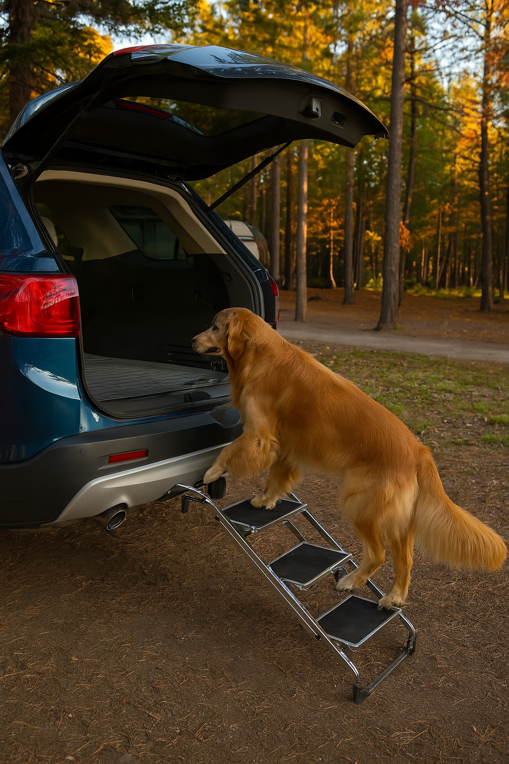 ME Pet Stairs – Foldable SUV Dog Steps (150 lb Capacity)