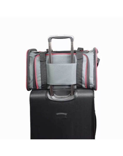 Grey / Red - GOOPAWS Soft-Sided Kennel Pet Carrier for Small Dogs, Cats, Puppy, Airline Approved Cat Carriers Dog Carrier Collapsible, Travel Handbag & Car Seat - 19" x 12" x 12" Grey / Red - GOOPAWS Soft-Sided Kennel Pet Carrier for Small Dogs, Cats, Puppy, Airline Approved Cat Carriers Dog Carrier Collapsible, Travel Handbag & Car Seat - 19" x 12" x 12"