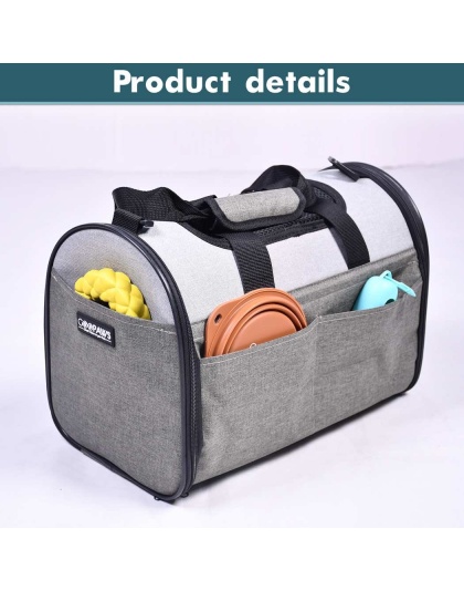 Smoke Grey - JESPET Soft-Sided Kennel Pet Carrier for Small Dogs, Cats, Puppy, Airline Approved Cat Carriers Dog Carrier Collapsible, Travel Handbag & Car Seat - 16" x 10" x 11" Smoke Grey - JESPET Soft-Sided Kennel Pet Carrier for Small Dogs, Cats, Puppy, Airline Approved Cat Carriers Dog Carrier Collapsible, Travel Handbag & Car Seat - 16" x 10" x 11"