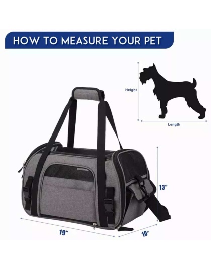 Smoke Grey - JESPET Soft-Sided Kennel Pet Carrier for Small Dogs, Cats, Puppy, Airline Approved Cat Carriers Dog Carrier Collapsible, Travel Handbag & Car Seat - 17" x 9" x 11.5" Smoke Grey - JESPET Soft-Sided Kennel Pet Carrier for Small Dogs, Cats, Puppy, Airline Approved Cat Carriers Dog Carrier Collapsible, Travel Handbag & Car Seat - 17" x 9" x 11.5"