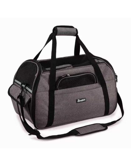 Smoke Grey - JESPET Soft-Sided Kennel Pet Carrier for Small Dogs, Cats, Puppy, Airline Approved Cat Carriers Dog Carrier Collapsible, Travel Handbag & Car Seat - 19" x 10" x 13" Smoke Grey - JESPET Soft-Sided Kennel Pet Carrier for Small Dogs, Cats, Puppy, Airline Approved Cat Carriers Dog Carrier Collapsible, Travel Handbag & Car Seat - 19" x 10" x 13"