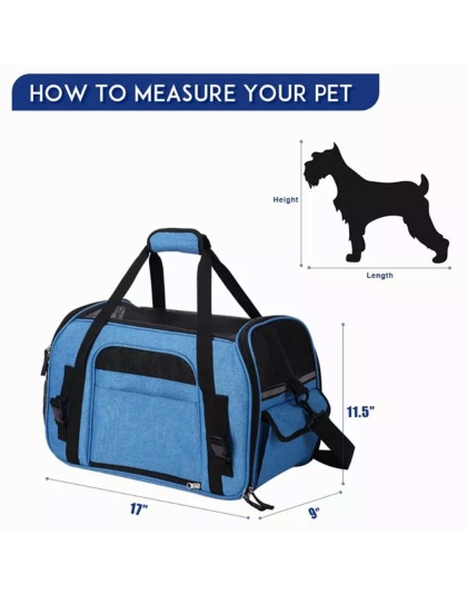 Turquoise Blue - JESPET Soft-Sided Kennel Pet Carrier for Small Dogs, Cats, Puppy, Airline Approved Cat Carriers Dog Carrier Collapsible, Travel Handbag & Car Seat - 17" x 9" x 11.5" Turquoise Blue - JESPET Soft-Sided Kennel Pet Carrier for Small Dogs, Cats, Puppy, Airline Approved Cat Carriers Dog Carrier Collapsible, Travel Handbag & Car Seat - 17" x 9" x 11.5"