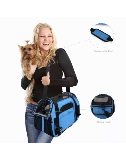 Turquoise Blue - JESPET Soft-Sided Kennel Pet Carrier for Small Dogs, Cats, Puppy, Airline Approved Cat Carriers Dog Carrier Collapsible, Travel Handbag & Car Seat - 17" x 9" x 11.5" Turquoise Blue - JESPET Soft-Sided Kennel Pet Carrier for Small Dogs, Cats, Puppy, Airline Approved Cat Carriers Dog Carrier Collapsible, Travel Handbag & Car Seat - 17" x 9" x 11.5"