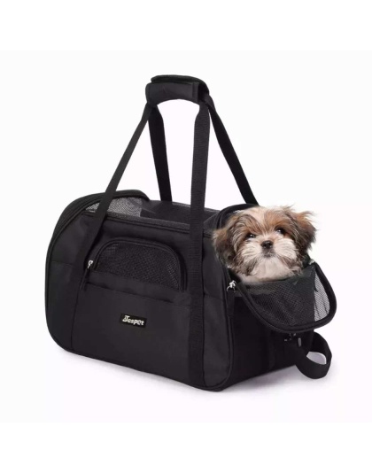 Black - JESPET Soft-Sided Kennel Pet Carrier for Small Dogs, Cats, Puppy, Airline Approved Cat Carriers Dog Carrier Collapsible, Travel Handbag & Car Seat - 17" x 9" x 11.5" Black - JESPET Soft-Sided Kennel Pet Carrier for Small Dogs, Cats, Puppy, Airline Approved Cat Carriers Dog Carrier Collapsible, Travel Handbag & Car Seat - 17" x 9" x 11.5"