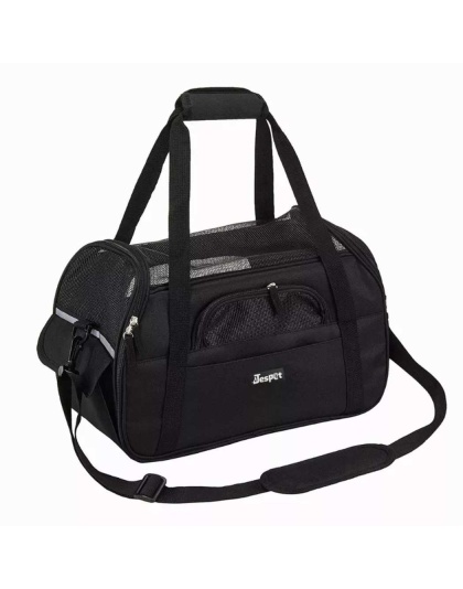 Black - JESPET Soft-Sided Kennel Pet Carrier for Small Dogs, Cats, Puppy, Airline Approved Cat Carriers Dog Carrier Collapsible, Travel Handbag & Car Seat - 17" x 9" x 11.5" Black - JESPET Soft-Sided Kennel Pet Carrier for Small Dogs, Cats, Puppy, Airline Approved Cat Carriers Dog Carrier Collapsible, Travel Handbag & Car Seat - 17" x 9" x 11.5"