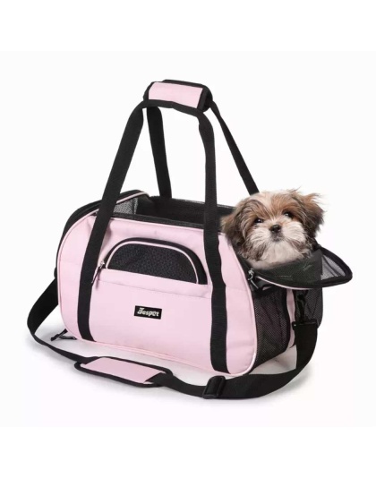 Pink - JESPET Soft-Sided Kennel Pet Carrier for Small Dogs, Cats, Puppy, Airline Approved Cat Carriers Dog Carrier Collapsible, Travel Handbag & Car Seat - 17" x 9" x 11.5" Pink - JESPET Soft-Sided Kennel Pet Carrier for Small Dogs, Cats, Puppy, Airline Approved Cat Carriers Dog Carrier Collapsible, Travel Handbag & Car Seat - 17" x 9" x 11.5"