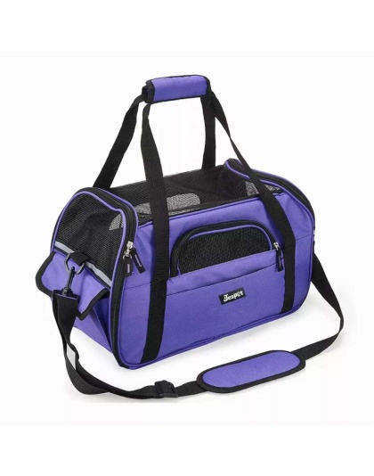 Purple - JESPET Soft-Sided Kennel Pet Carrier for Small Dogs, Cats, Puppy, Airline Approved Cat Carriers Dog Carrier Collapsible, Travel Handbag & Car Seat - 17" x 9" x 11.5" Purple - JESPET Soft-Sided Kennel Pet Carrier for Small Dogs, Cats, Puppy, Airline Approved Cat Carriers Dog Carrier Collapsible, Travel Handbag & Car Seat - 17" x 9" x 11.5"