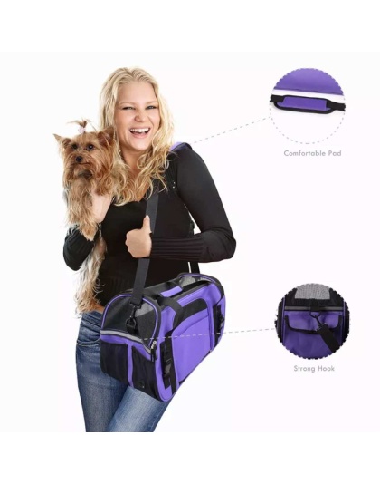 Purple - JESPET Soft-Sided Kennel Pet Carrier for Small Dogs, Cats, Puppy, Airline Approved Cat Carriers Dog Carrier Collapsible, Travel Handbag & Car Seat - 19" x 10" x 13" Purple - JESPET Soft-Sided Kennel Pet Carrier for Small Dogs, Cats, Puppy, Airline Approved Cat Carriers Dog Carrier Collapsible, Travel Handbag & Car Seat - 19" x 10" x 13"