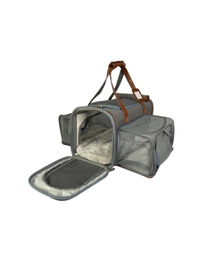 Platinum Gray - Mr. Peanut's Gold Series Big Apple Size Double Expandable Pet Carrier - Platinum Gray - Mr. Peanut's Gold Series Big Apple Size Double Expandable Pet Carrier -