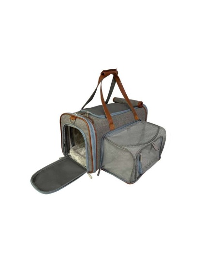 Platinum Gray - Mr. Peanut's Gold Series Big Apple Size Double Expandable Pet Carrier - Platinum Gray - Mr. Peanut's Gold Series Big Apple Size Double Expandable Pet Carrier -