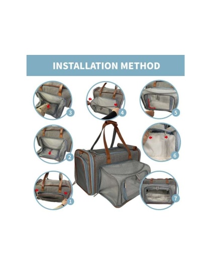 Platinum Gray - Mr. Peanut's Gold Series Big Apple Size Double Expandable Pet Carrier - Platinum Gray - Mr. Peanut's Gold Series Big Apple Size Double Expandable Pet Carrier -