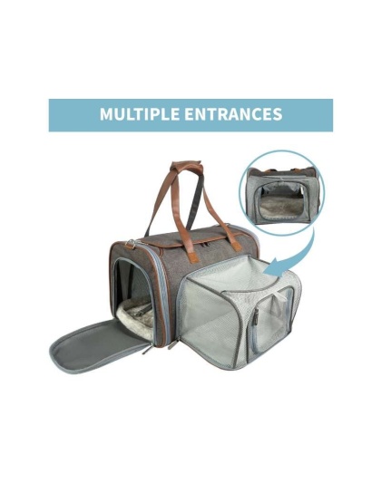 Platinum Gray - Mr. Peanut's Gold Series Big Apple Size Expandable Pet Carrier - Platinum Gray - Mr. Peanut's Gold Series Big Apple Size Expandable Pet Carrier -