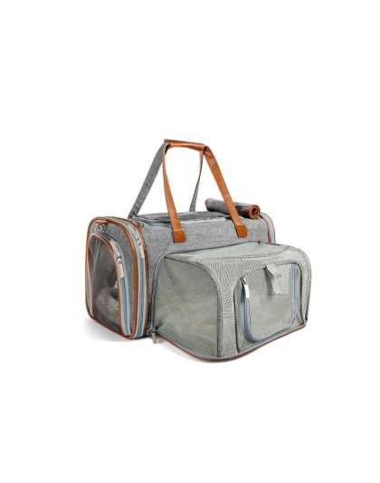 Platinum Gray - Mr. Peanut's Gold Series Mini Size Expandable Pet Carrier - 16 in L x 10 in W x 10 in H Platinum Gray - Mr. Peanut's Gold Series Mini Size Expandable Pet Carrier - 16 in L x 10 in W x 10 in H