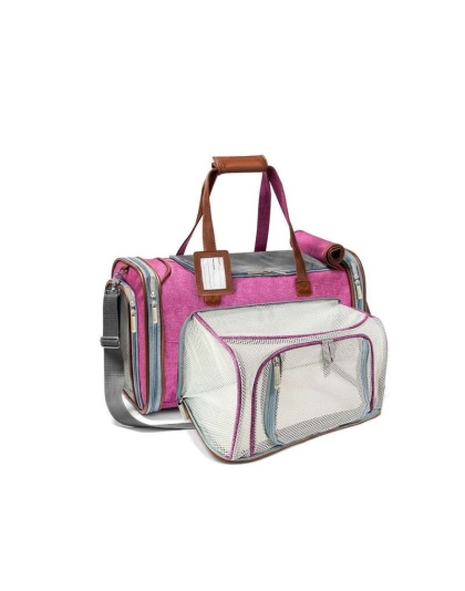 Rosa - Mr. Peanut's Gold Series Mini Size Expandable Pet Carrier - 16 in L x 10 in W x 10 in H Rosa - Mr. Peanut's Gold Series Mini Size Expandable Pet Carrier - 16 in L x 10 in W x 10 in H