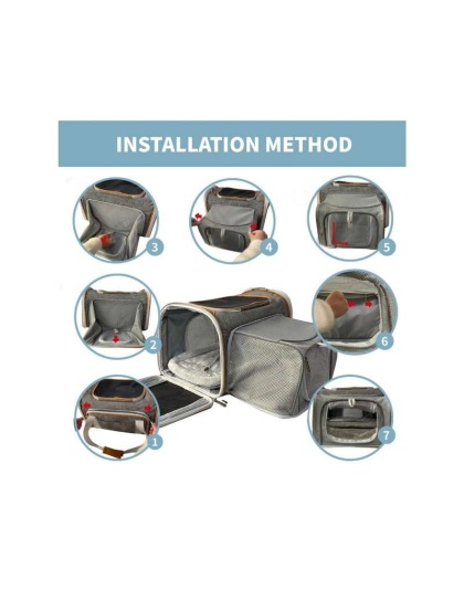 Twilight Gray - Mr. Peanut's Platinum Series Expandable Pet Carrier - 18inLx10.5inWx11inH Twilight Gray - Mr. Peanut's Platinum Series Expandable Pet Carrier - 18inLx10.5inWx11inH