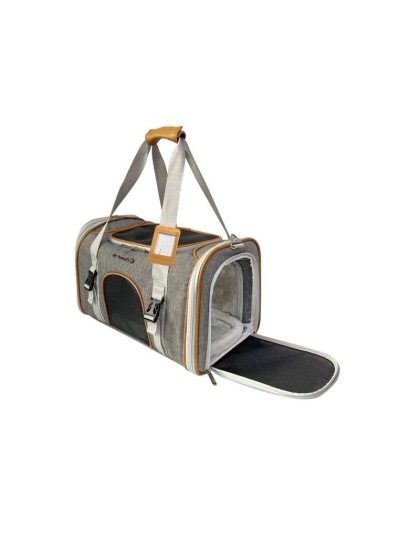 Snowflake Gray - Mr. Peanut's Platinum Series Expandable Pet Carrier - 18inLx10.5inWx11inH Snowflake Gray - Mr. Peanut's Platinum Series Expandable Pet Carrier - 18inLx10.5inWx11inH