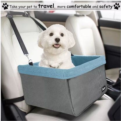 JESPET & GOOPAWS Dog Booster Seats for Cars, Portable Dog Car Seat Travel Carrier with Seat Belt for 24lbs Pets