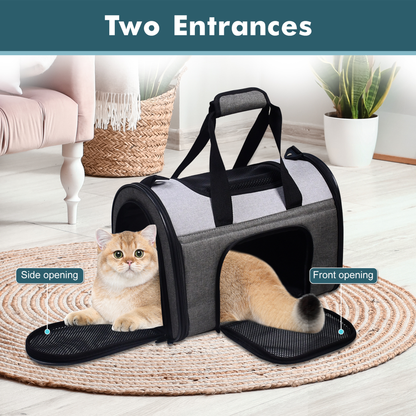 JESPET Soft-Sided Kennel Pet Carrier for Small Dogs, Cats, Puppy, Airline Approved Cat Carriers Dog Carrier Collapsible, Travel Handbag & Car Seat