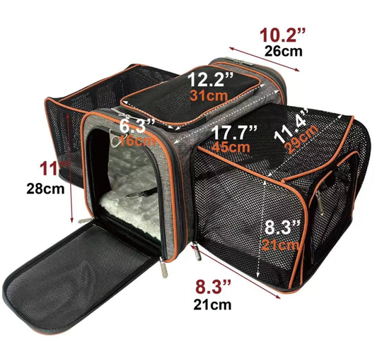 Mr. Peanut's Diamond Series Double Expandable Pet Carrier