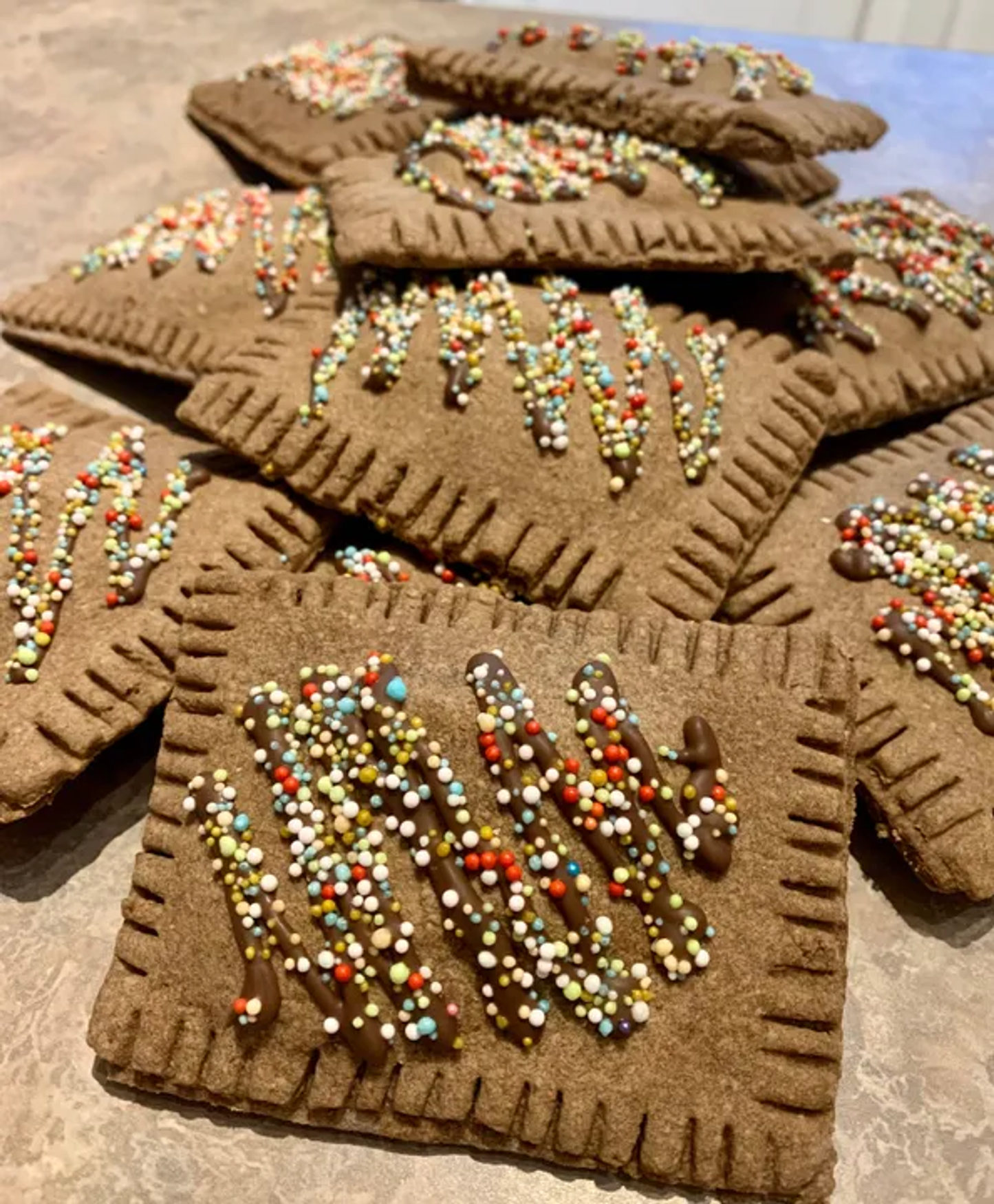 pup tart-carob & strawberry (large)