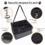 Black - JESPET & GOOPAWS Dog Booster Seats for Cars, Portable Dog Car Seat Travel Carrier with Seat Belt for 24lbs Pets - 16" L x 13" D x 9" H