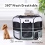 Shale Green - JESPET Pet Dog Playpens 36", 45" & 61" Portable Soft Dog Exercise Pen Kennel with Carry Bag for Puppy Cats Kittens Rabbits, Indoor/Outdoor Use - 61x61x30 Inch