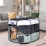 Shale Green - JESPET Pet Dog Playpens 36", 45" & 61" Portable Soft Dog Exercise Pen Kennel with Carry Bag for Puppy Cats Kittens Rabbits, Indoor/Outdoor Use - 61x61x30 Inch