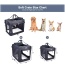 Black - JESPET Soft Pet Crates Kennel, 3 Door Soft Sided Folding Travel Pet Carrier with Straps and Fleece Mat for Dogs, Cats, Rabbits, Indoor/Outdoor Use with Grey, Blue & Beige, Black - 30"L x 21"W x 23"H