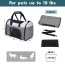 Smoke Grey - JESPET Soft-Sided Kennel Pet Carrier for Small Dogs, Cats, Puppy, Airline Approved Cat Carriers Dog Carrier Collapsible, Travel Handbag & Car Seat - 16" x 10" x 11"
