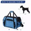 Turquoise Blue - JESPET Soft-Sided Kennel Pet Carrier for Small Dogs, Cats, Puppy, Airline Approved Cat Carriers Dog Carrier Collapsible, Travel Handbag & Car Seat - 17" x 9" x 11.5"