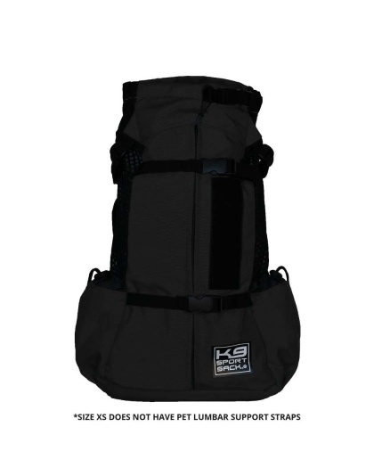 Jet Black - K9 Sport Sack Air 2 - Medium (17"-20" from collar to tail)