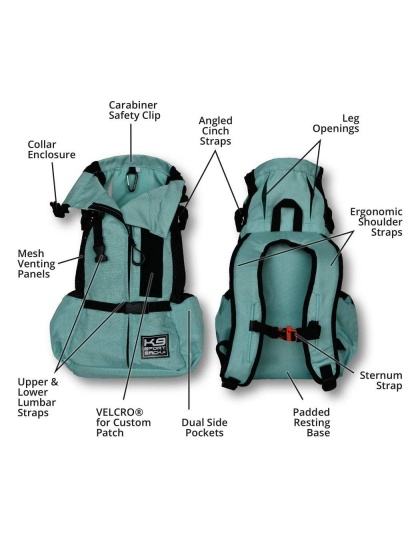 Summer Mint - K9 Sport Sack Air 2 - Small (13"-17" from collar to tail)