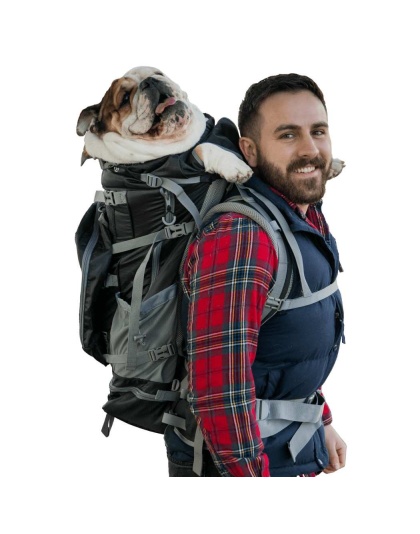 Black - Kolossus | Big Dog Carrier & Backpacking Pack - X-Large (23"-26" from collar to tail)