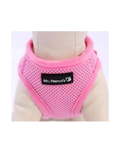 Pink - Mr. Peanut's PupTrek Small Dog/Cat Soft Mesh Step In Harness Vest - XLarge