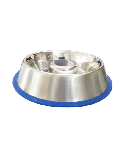 Mr. Peanut's Slow Feed Anti Bloat Dog Bowl with Bonded Silicone Base - Small