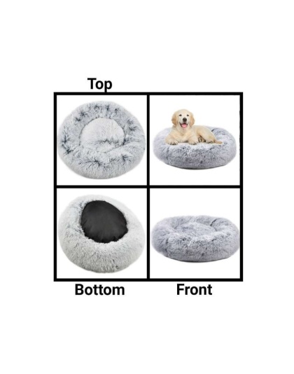 Gray Two Tone - Mr. Peanut's OrthoPlush Pet Bed - 23 in